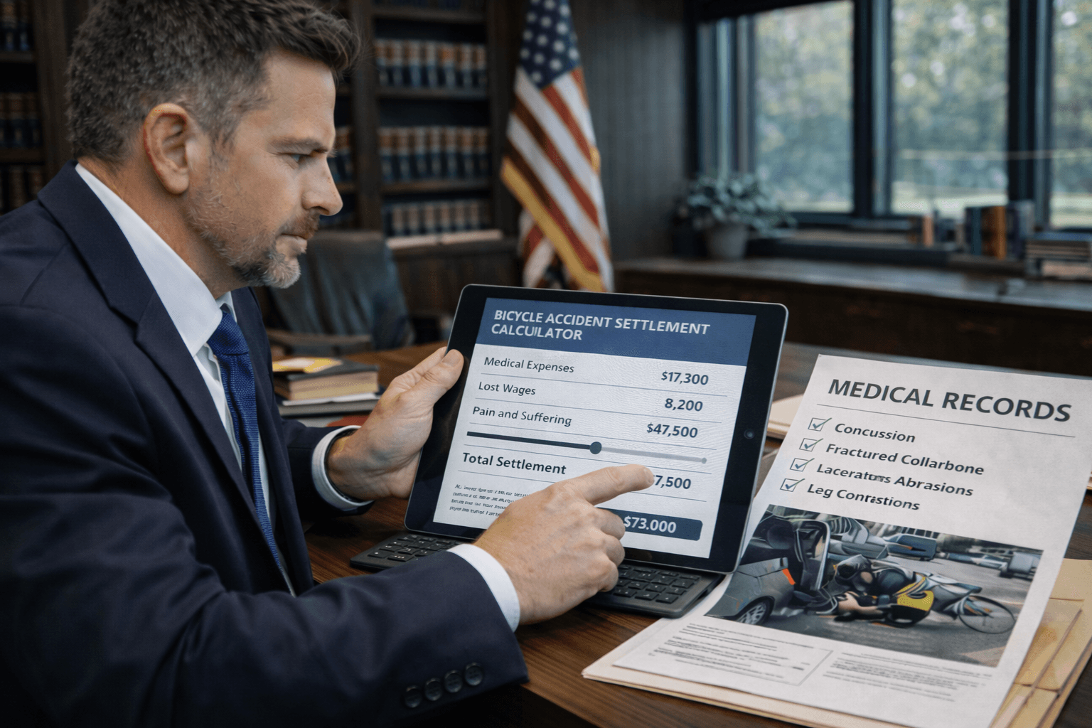 Bicycle Accident Settlement Calculator hero image