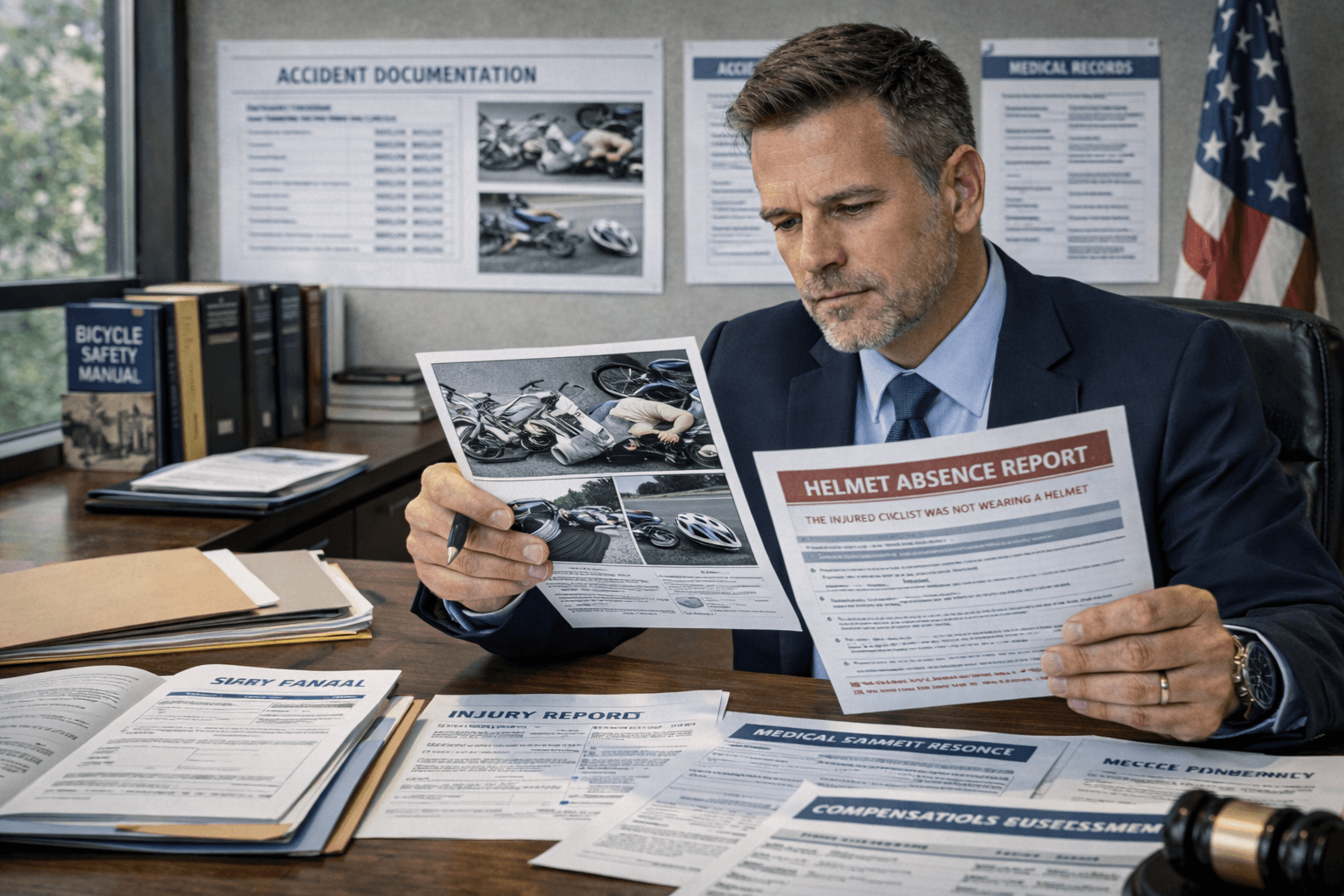 Bicycle Accident Without a Helmet hero image